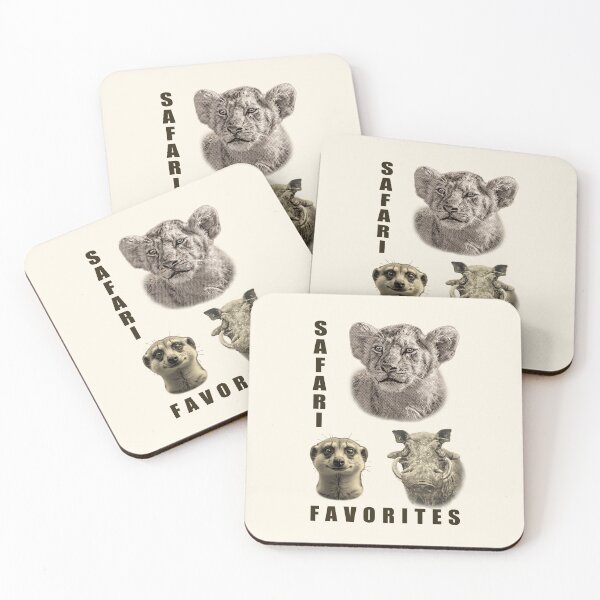 Item preview, Lion, Meerkat, Warthog Picture Africa Safari Favorites designed and sold by Scotch Macaskill.