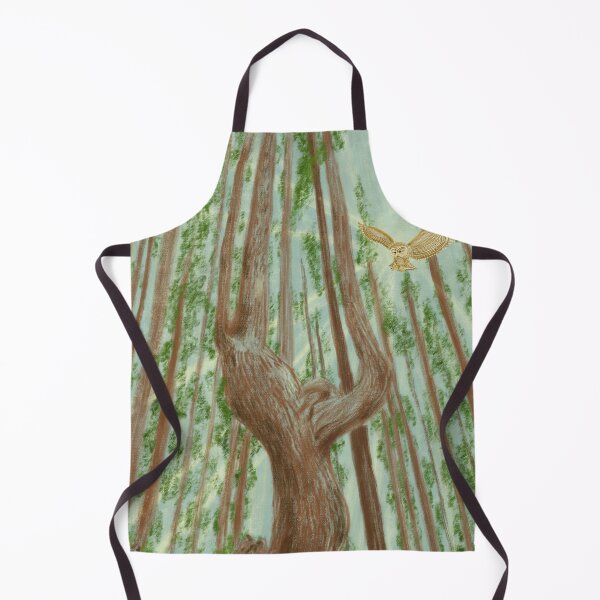 Item preview, Ancient trees and an owl in the forest designed and sold by greenPQBstudio.