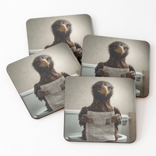 Item preview, Noble Eagle Relaxing with Newspaper designed and sold by vk09.