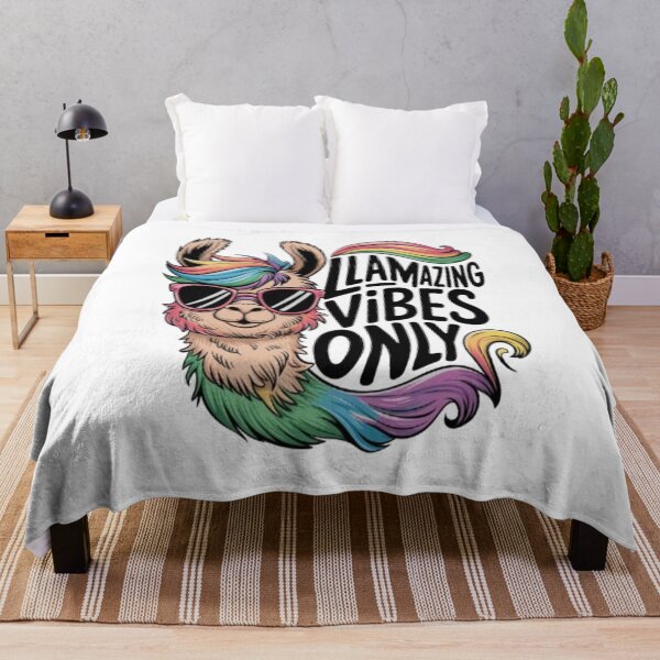 Item preview, Llamazing Vibes Only - Majestic Llama with Rainbow Mane and Sunglasses designed and sold by Petpixy.