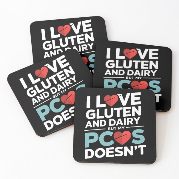 Item preview, I Love Gluten and Dairy But My PCOS Doesn't - This funny gift is perfect for women with PCOS who love gluten and dairy but can't consume them. designed and sold by ZyziowskyArt.