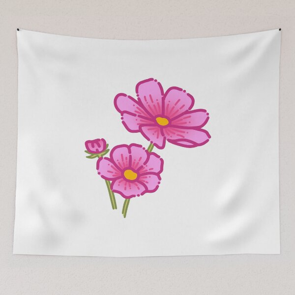 Item preview, Pink Flowers Simple Drawing designed and sold by AveryZi.
