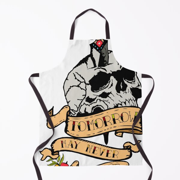 Item preview, dagger dagger skull skull knife banner tomorrow may never come old school 2909 S designed and sold by Achille3777.