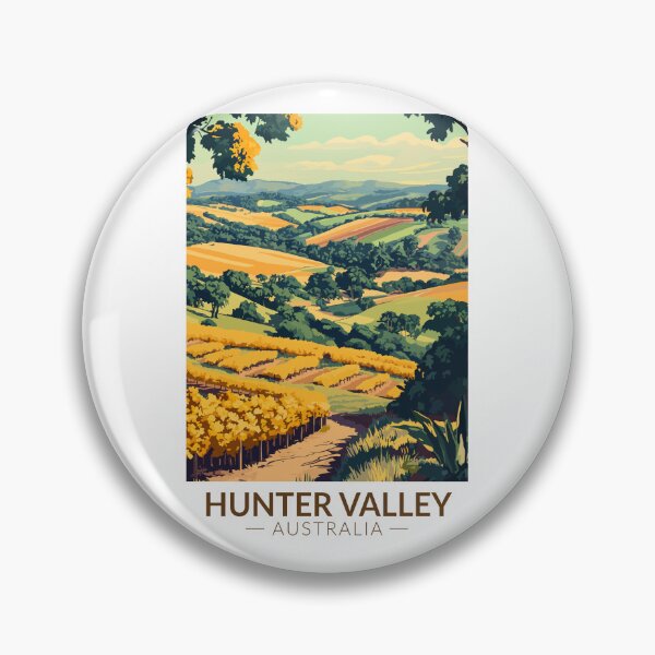 Item preview, Hunter Valley Australia Illustration Travel Art Vintage designed and sold by KrisSidDesigns.