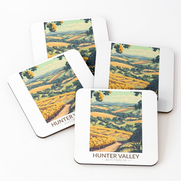 Item preview, Hunter Valley Australia Illustration Travel Art Vintage designed and sold by KrisSidDesigns.