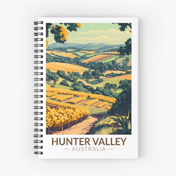 Item preview, Hunter Valley Australia Illustration Travel Art Vintage designed and sold by KrisSidDesigns.