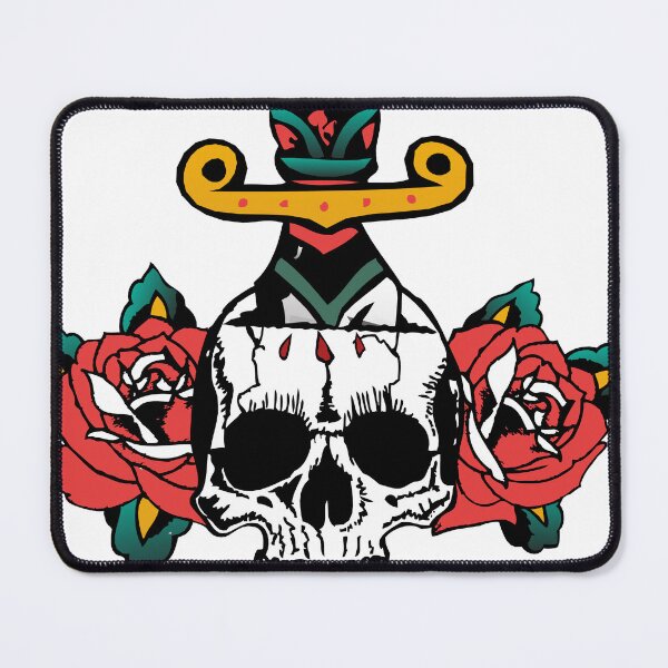 Item preview, dagger skull knife dagger rose flower old school tattoo 311 M designed and sold by Achille3777.