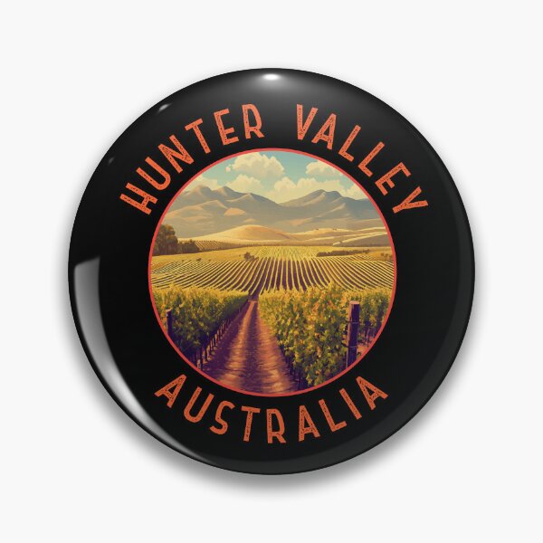 Item preview, Hunter Valley Australia Retro Distressed Circle designed and sold by KrisSidDesigns.
