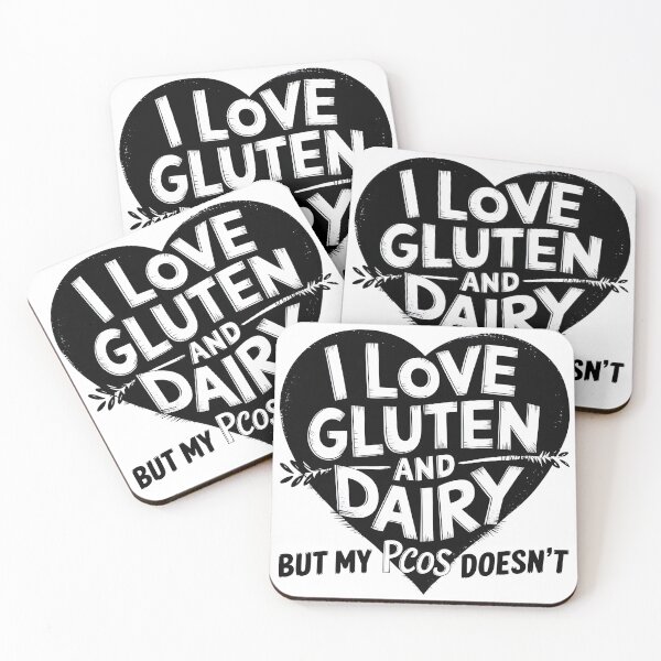 Item preview, I Love Gluten and Dairy But My PCOS Doesn't - This funny gift is perfect for women with PCOS who love gluten and dairy but can't consume them. designed and sold by ZyziowskyArt.