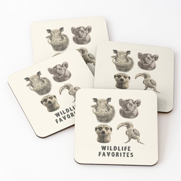 Item preview, Lion, Meerkat, Warthog, Hornbill Africa Wildlife Favorites designed and sold by Scotch Macaskill.