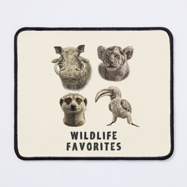 Item preview, Lion, Meerkat, Warthog, Hornbill Africa Wildlife Favorites designed and sold by Scotch Macaskill.