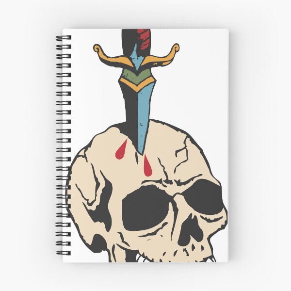 Item preview, dagger pierces skull death's head old school tattoo dagger knife 1111 P designed and sold by Achille3777.