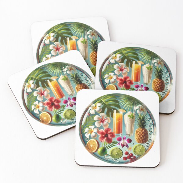 Item preview, Tropical Paradise Refresh: Drinks, Fruits, and Floral Bliss designed and sold by PawtopiaDesigns.