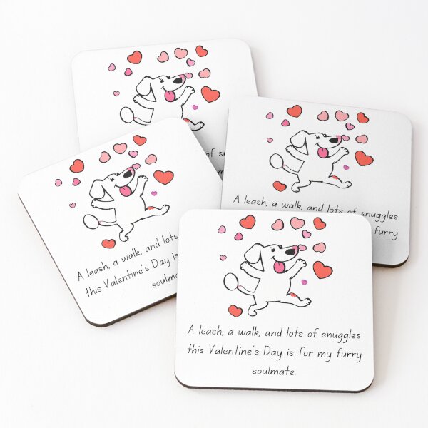 Item preview, dog happy valentine's day pink red hearts designed and sold by Rainbow Paws Garden.
