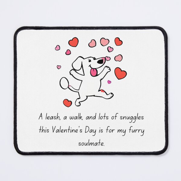 Item preview, dog happy valentine's day pink red hearts designed and sold by Rainbow Paws Garden.