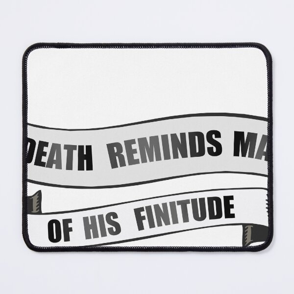 Item preview, death reminds man of his finitude banner quote 1111 P designed and sold by Achille3777.