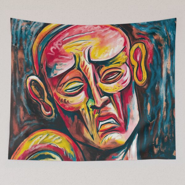 Item preview, Echoes of Agony | abstrct painting  designed and sold by KARTICK DUTTA.
