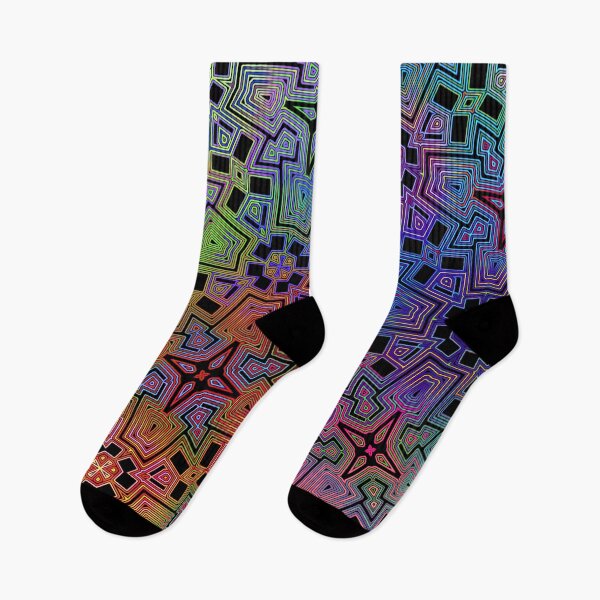 Item preview, multicolored neon geometric art designed and sold by chambergambit.