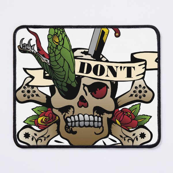 Item preview, Skull tattoo don t give up snake dagger banner 312 M designed and sold by Achille3777.