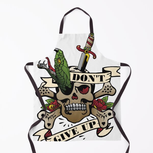 Item preview, Skull tattoo don t give up snake dagger banner 312 M designed and sold by Achille3777.
