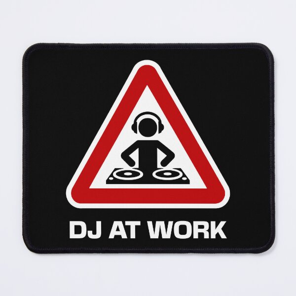 Item preview, DJ AT WORK - Warning Sign designed and sold by Urban-Alien.