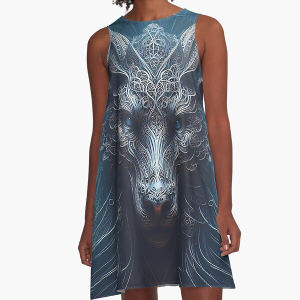 Enchanted Gods, Mystical, Mythical Creatures, Fantasy Art A-Linien Kleid