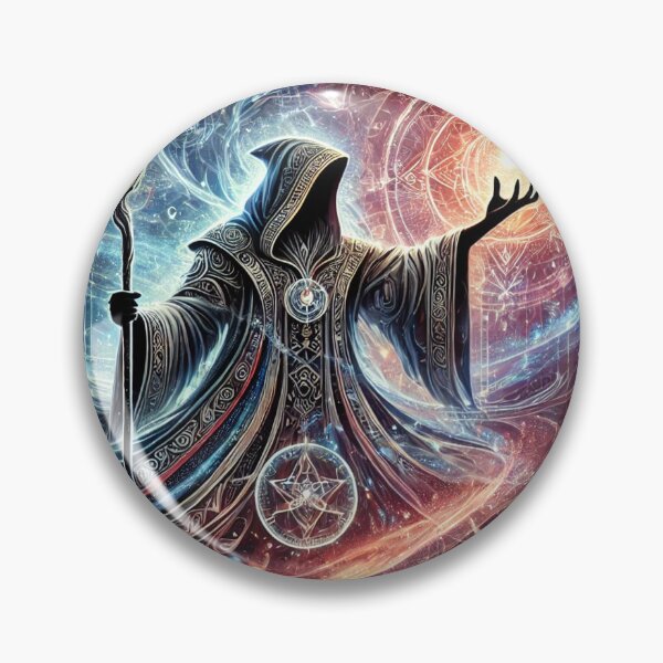 Item preview, Póster de arte de hechicero místico: arte mural de fantasía para fanáticos de los juegos de rol y entusiastas de la magia designed and sold by Plus-5-modifier.