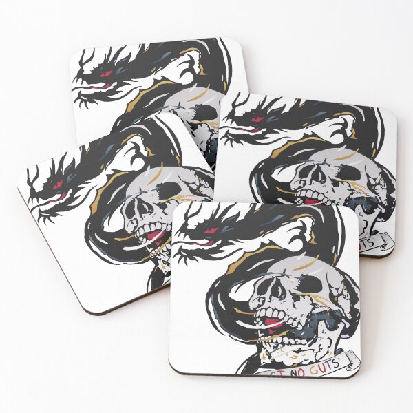 Item preview, dragon tribal skull hipster skulls just no guts 809 Z designed and sold by Achille3777.