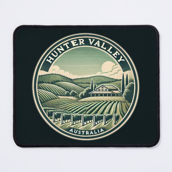 Item preview, Hunter Valley Australia Travel Art Badge designed and sold by KrisSidDesigns.