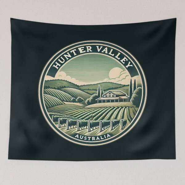 Item preview, Hunter Valley Australia Travel Art Badge designed and sold by KrisSidDesigns.