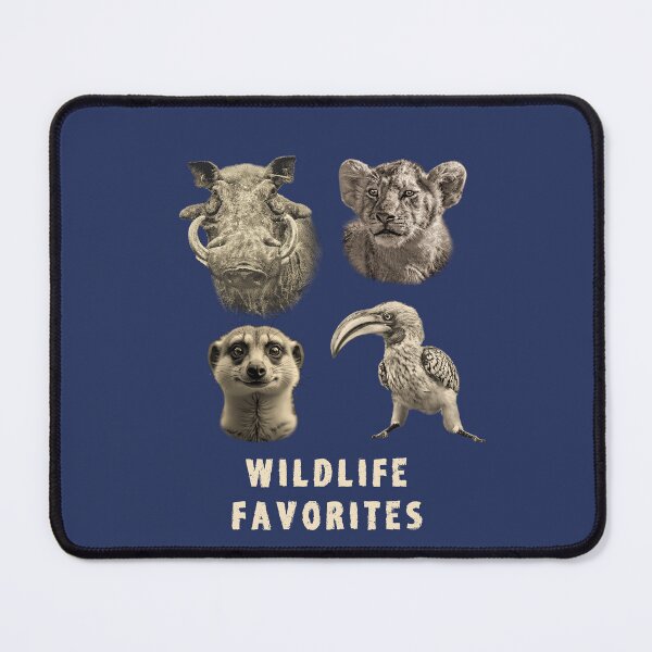 Item preview, Warthog, Lion, Meerkat, Hornbill Africa Wildlife Favorites Vintage Sepia designed and sold by Scotch Macaskill.