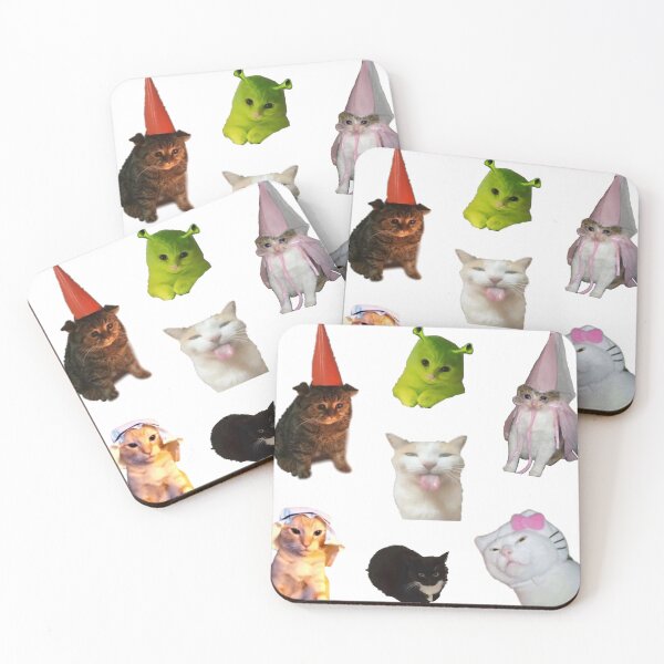 Item preview, Funny Cat Memes Sticker Bundle of 7 designed and sold by teaisfantastic.
