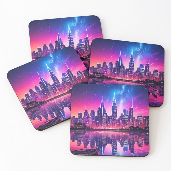 Item preview, Neon Skyline Reflection designed and sold by Unwind-Art-Work.