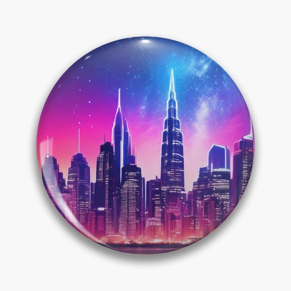 Item preview, Neon Skyline Reflection designed and sold by Unwind-Art-Work.