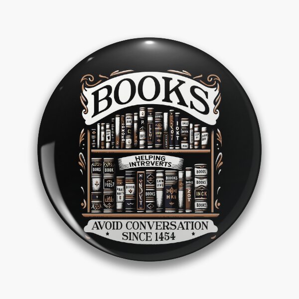 Item preview, Books Helping Introverts Avoid Conversation 1454 Book Lover designed and sold by Dressed For  Duty.