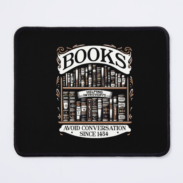 Item preview, Books Helping Introverts Avoid Conversation 1454 Book Lover designed and sold by Dressed For  Duty.