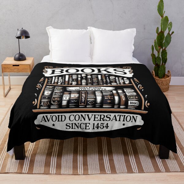 Item preview, Books Helping Introverts Avoid Conversation 1454 Book Lover designed and sold by Dressed For  Duty.