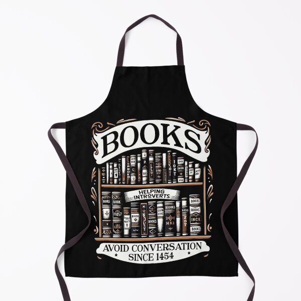 Item preview, Books Helping Introverts Avoid Conversation 1454 Book Lover designed and sold by Dressed For Duty.