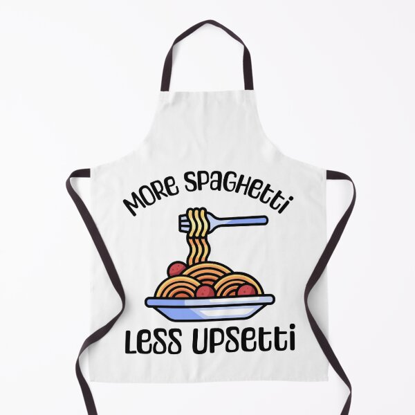 Item preview, More Spaghetti Less Upsetti! Funny Spaghetti Lover pun designed and sold by PMCreative.