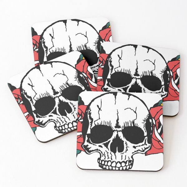 Item preview, flower rose skull old school tattoo death's head leaf 311 M designed and sold by Achille3777.