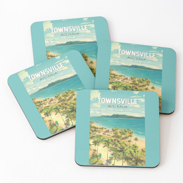 Item preview, Townsville Australia Travel Art Vintage designed and sold by KrisSidDesigns.