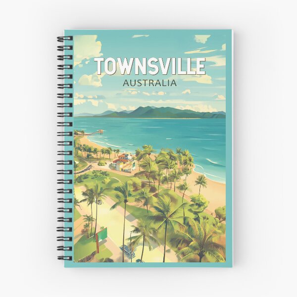 Item preview, Townsville Australia Travel Art Vintage designed and sold by KrisSidDesigns.