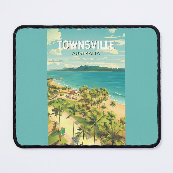 Item preview, Townsville Australia Travel Art Vintage designed and sold by KrisSidDesigns.