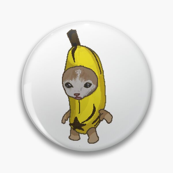 Item preview, Banana Cat Meme Pixel Art designed and sold by Asutip.