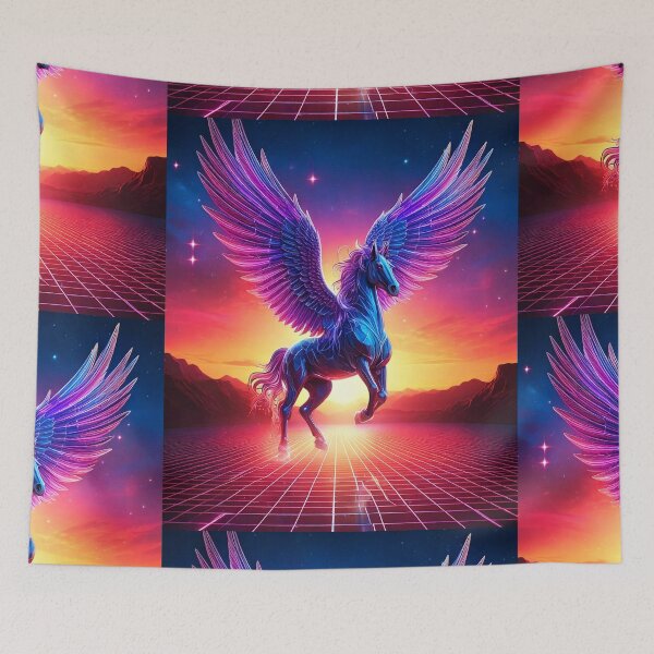 Item preview, Synthwave Pegasus designed and sold by Unwind-Art-Work.