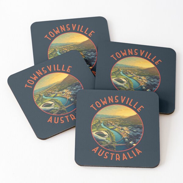 Item preview, Townsville Australia Retro Distressed Circle designed and sold by KrisSidDesigns.