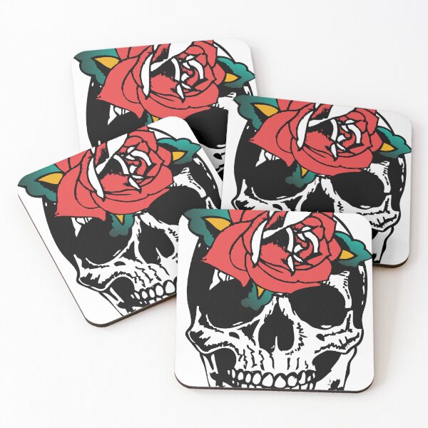 Item preview, rose flower leaf skull old school tattoo 311 M designed and sold by Achille3777.