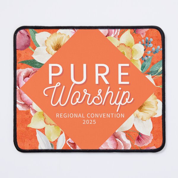 Artikelvorschau, Kopie der PURE WORSHIP REGIONAL CONVENTION 2025 - florales oranges Design entworfen und verkauft von Yesido.