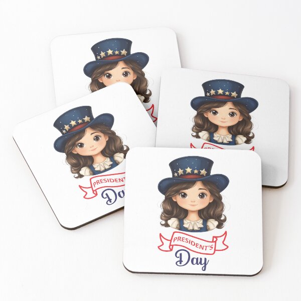 Item preview, Adorable President's Day Girl with Patriotic Hat Gifts designed and sold by Maniutek.