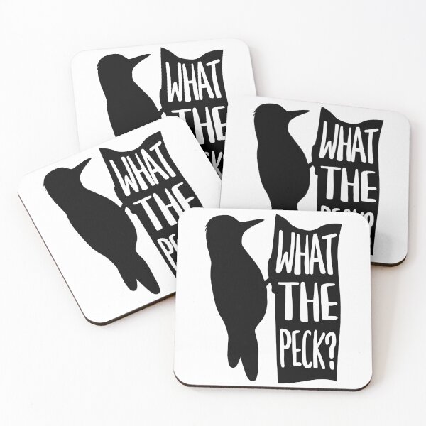 Item preview, What the Peck. Funny Black And White Wood Pecker designed and sold by PMCreative.